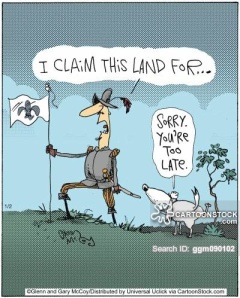 'I claim this land for...'